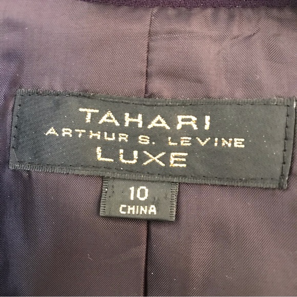 Tahari Luxe Purple Embellished Blazer, Size 10, Women's - Picture 7 of 11